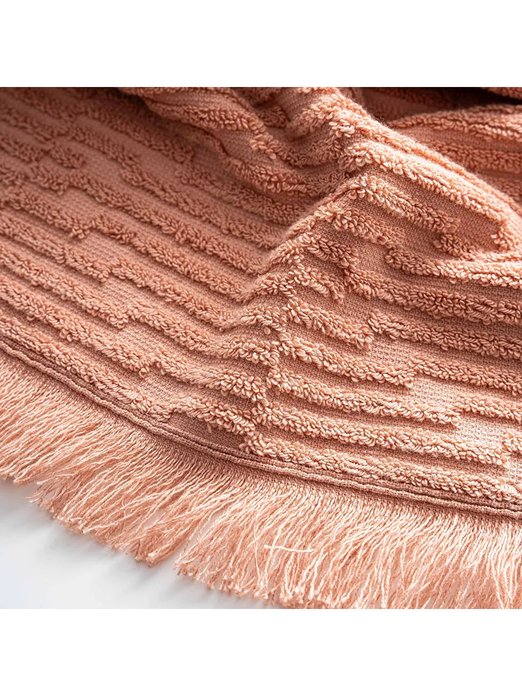 Turuncu Anisa 3'lü Hamam Havlu Seti %100 Pamuk Penye Jakarlı Terra-1