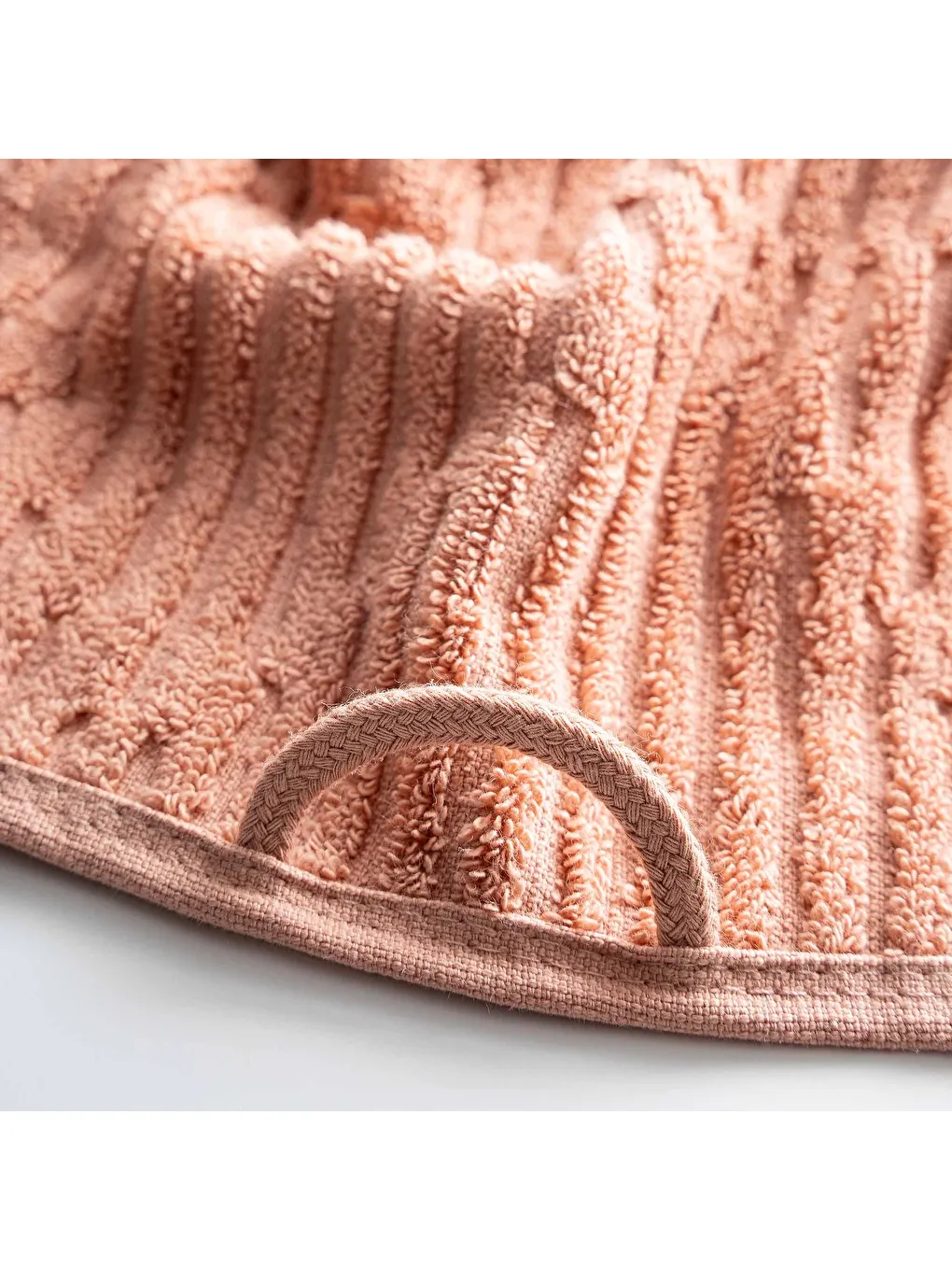 Turuncu Anisa 3'lü Hamam Havlu Seti %100 Pamuk Penye Jakarlı Terra-2