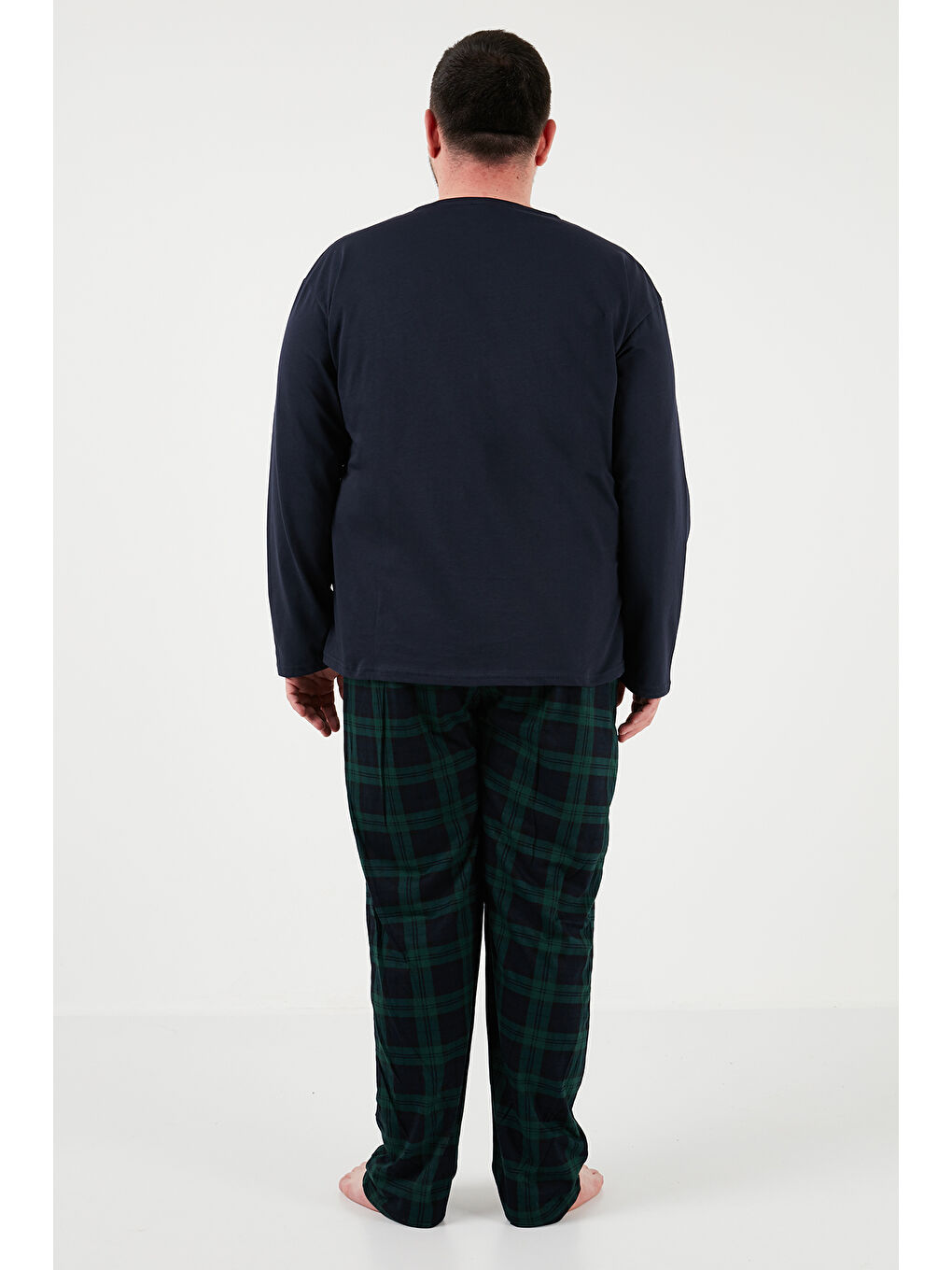Buratti Lacivert Pamuklu Regular Fit Büyük Beden Pijama Takımı Erkek PİJAMA TAKIMI 6572001B - 5