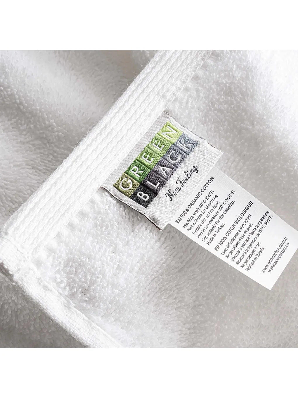 Green Black Elena Banyo Havlusu %100 Pamuk Beyaz 80x150 Cm - 3