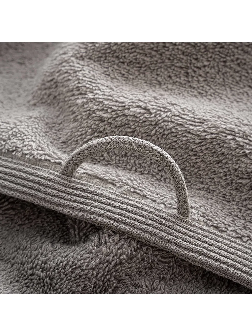 Elena Banyo Havlusu %100 Pamuk Gri 80x150 Cm-2