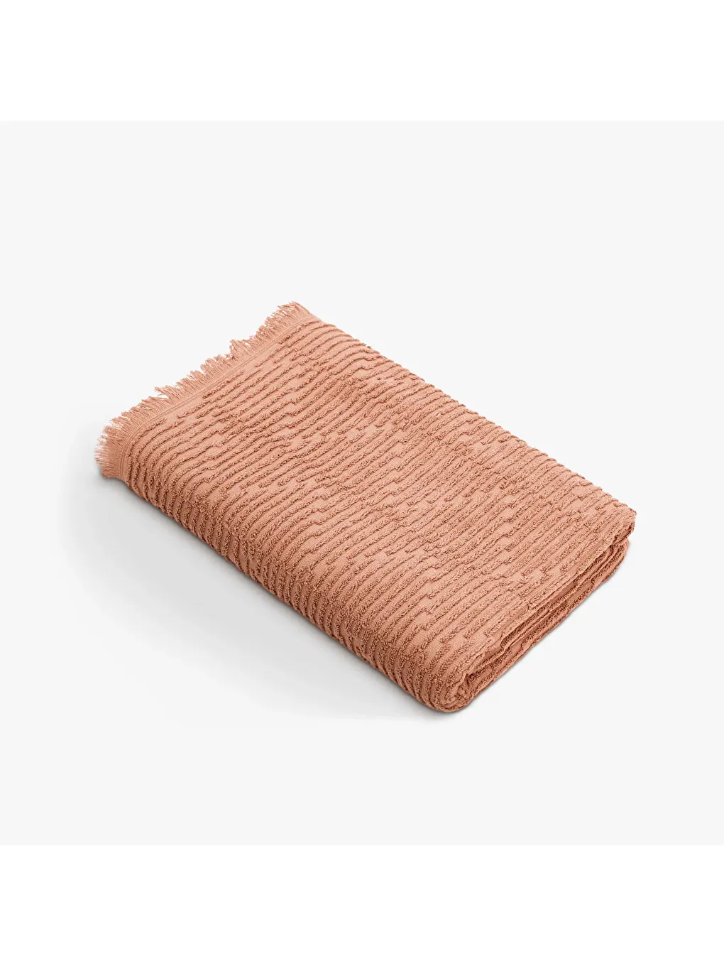 Turuncu Anisa Banyo Havlusu %100 Pamuk Penye Jakarlı Terra 80x150 Cm