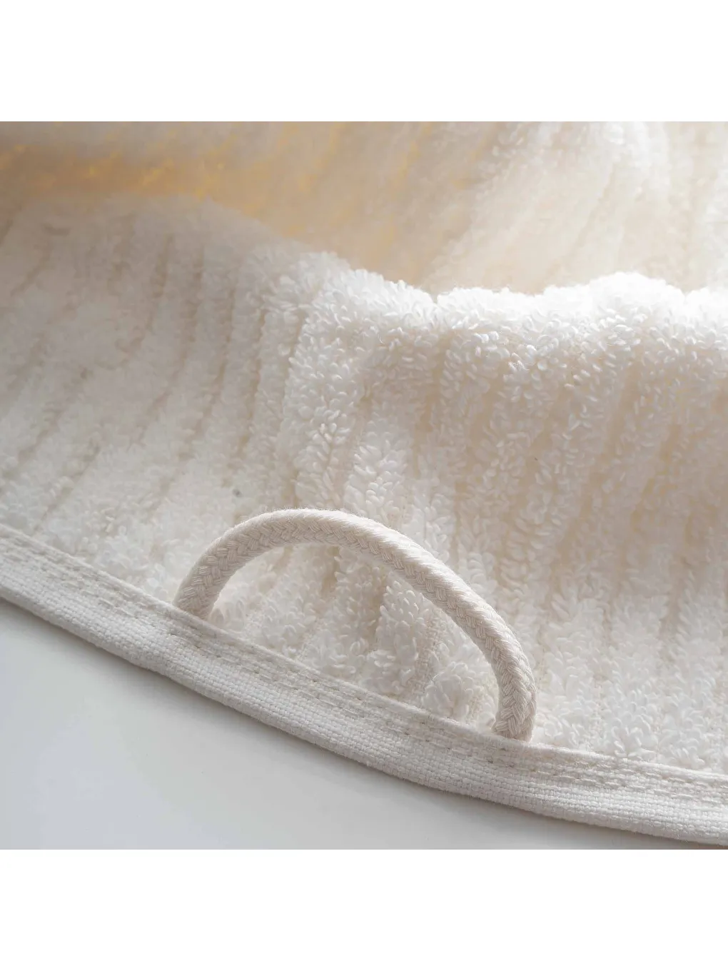 Ekru Anisa Banyo Havlusu %100 Pamuk Penye Jakarlı Krem 80x150 Cm-2