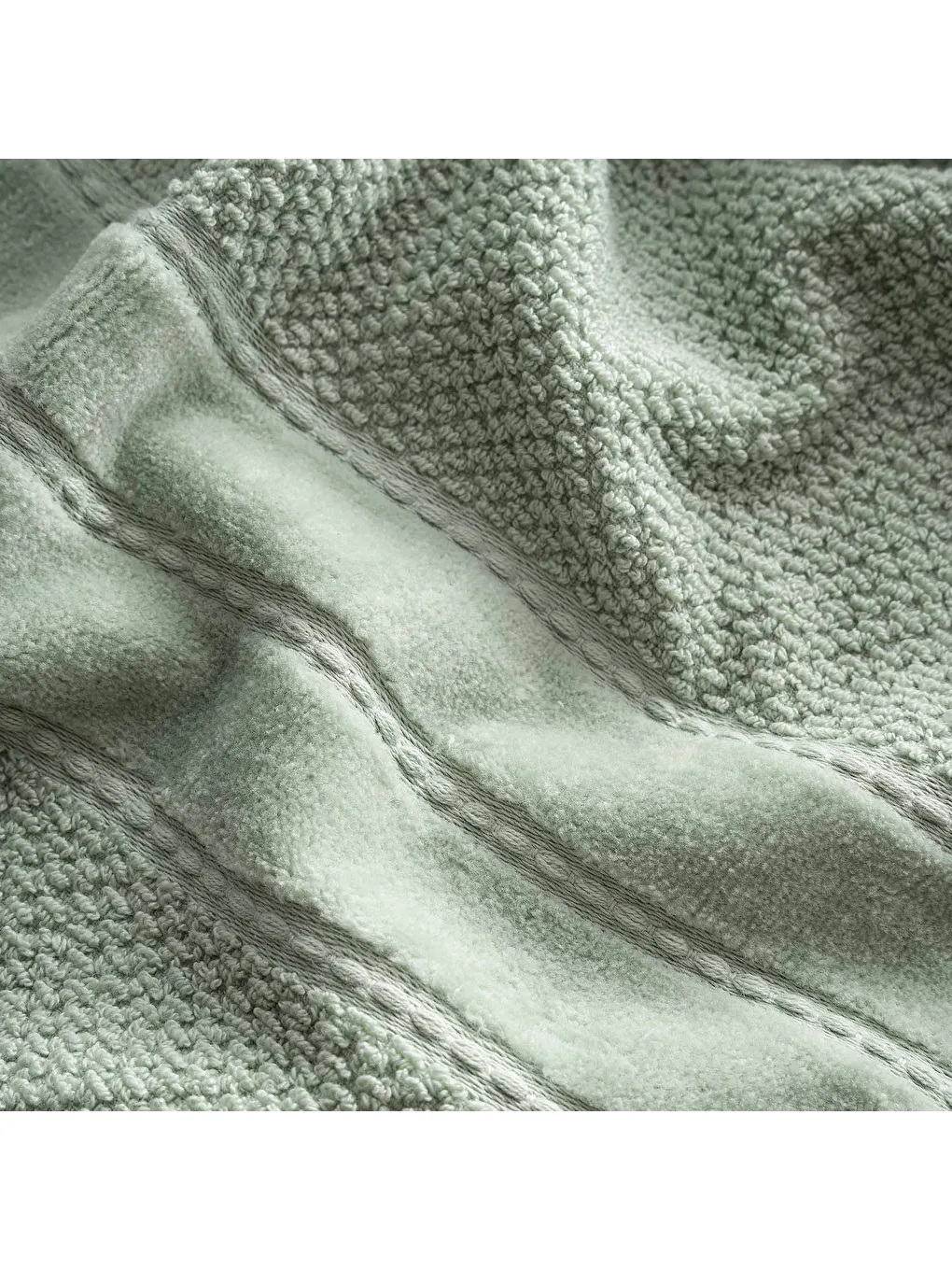 Yeşil Anna Yüz Havlusu %100 Pamuk Jakarlı Mint 50x90 Cm-1