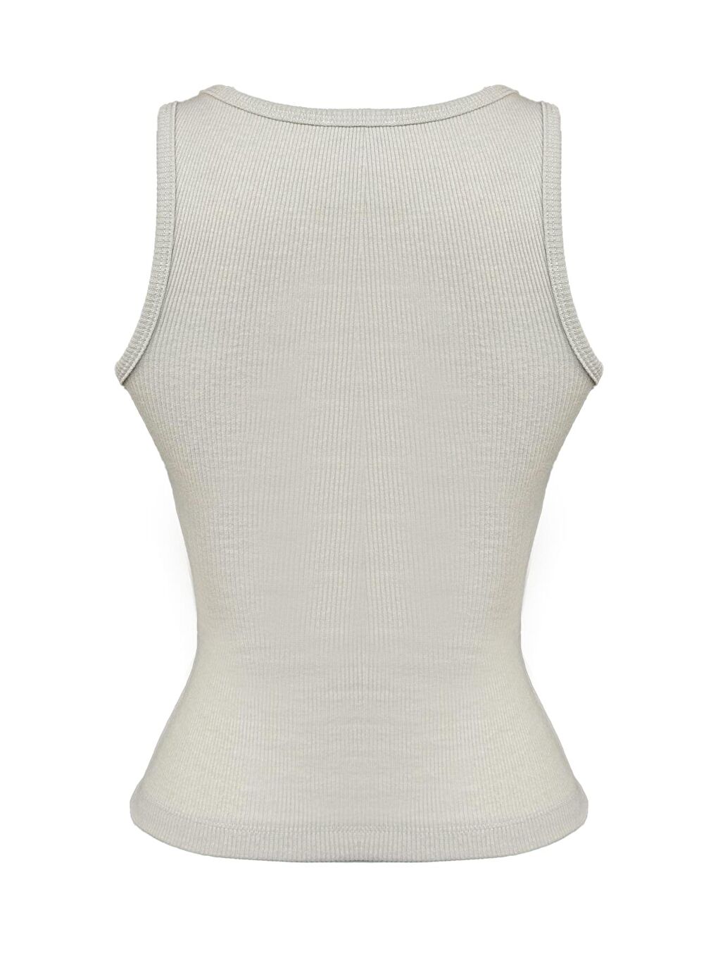 Bej Pamuklu Kalın Askılı Fitilli Toka Detaylı Kadın Atlet-2