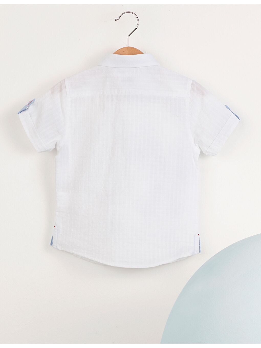 Kanguru Cepli Beyaz Erkek Çocuk Gömlek-3