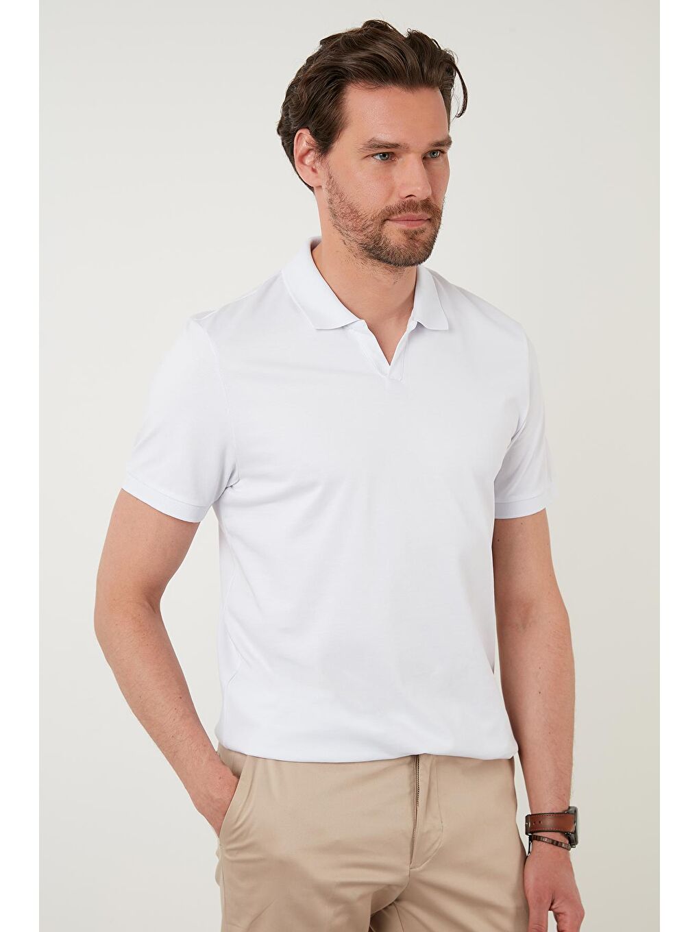 Buratti Beyaz Slim Fit Pamuklu Polo T Shirt 5902141 - 6