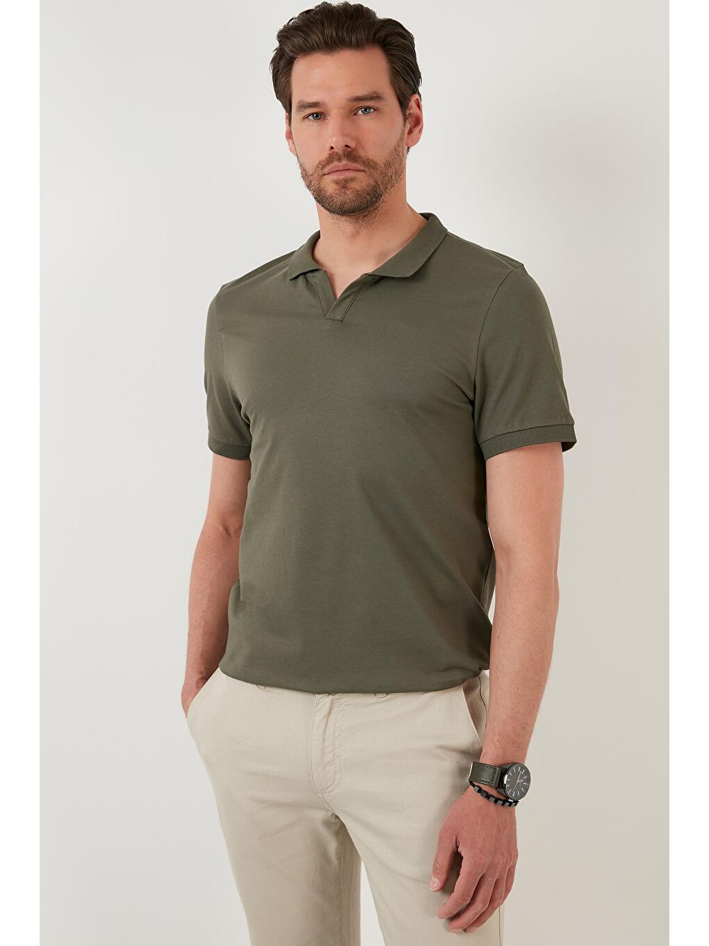 Buratti Haki Slim Fit Pamuklu Polo Tişört 5902141 - 5