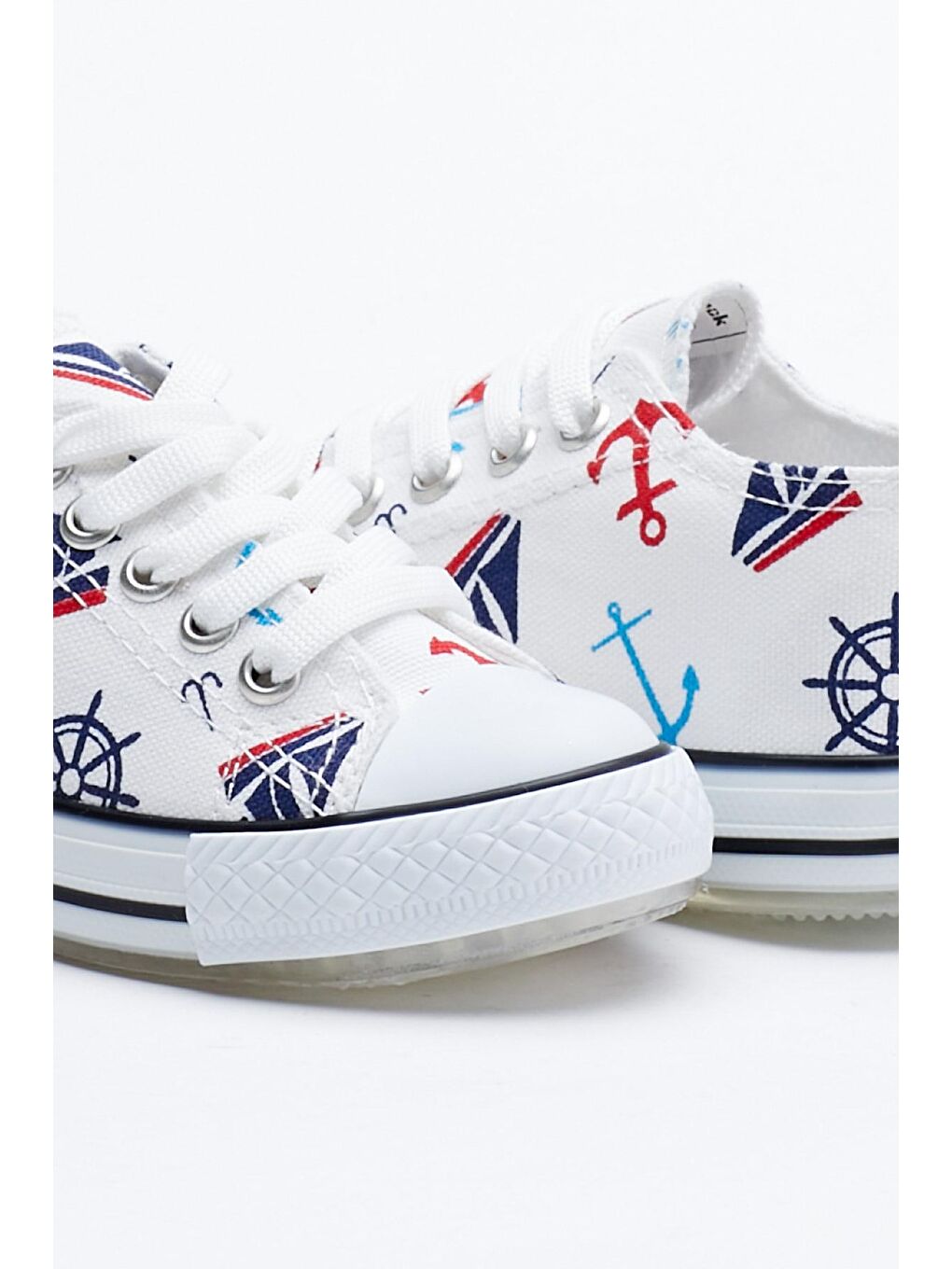 Çocuk Unisex Beyaz Lacivert Işıklı Spor Ayakkabı Tb998-2