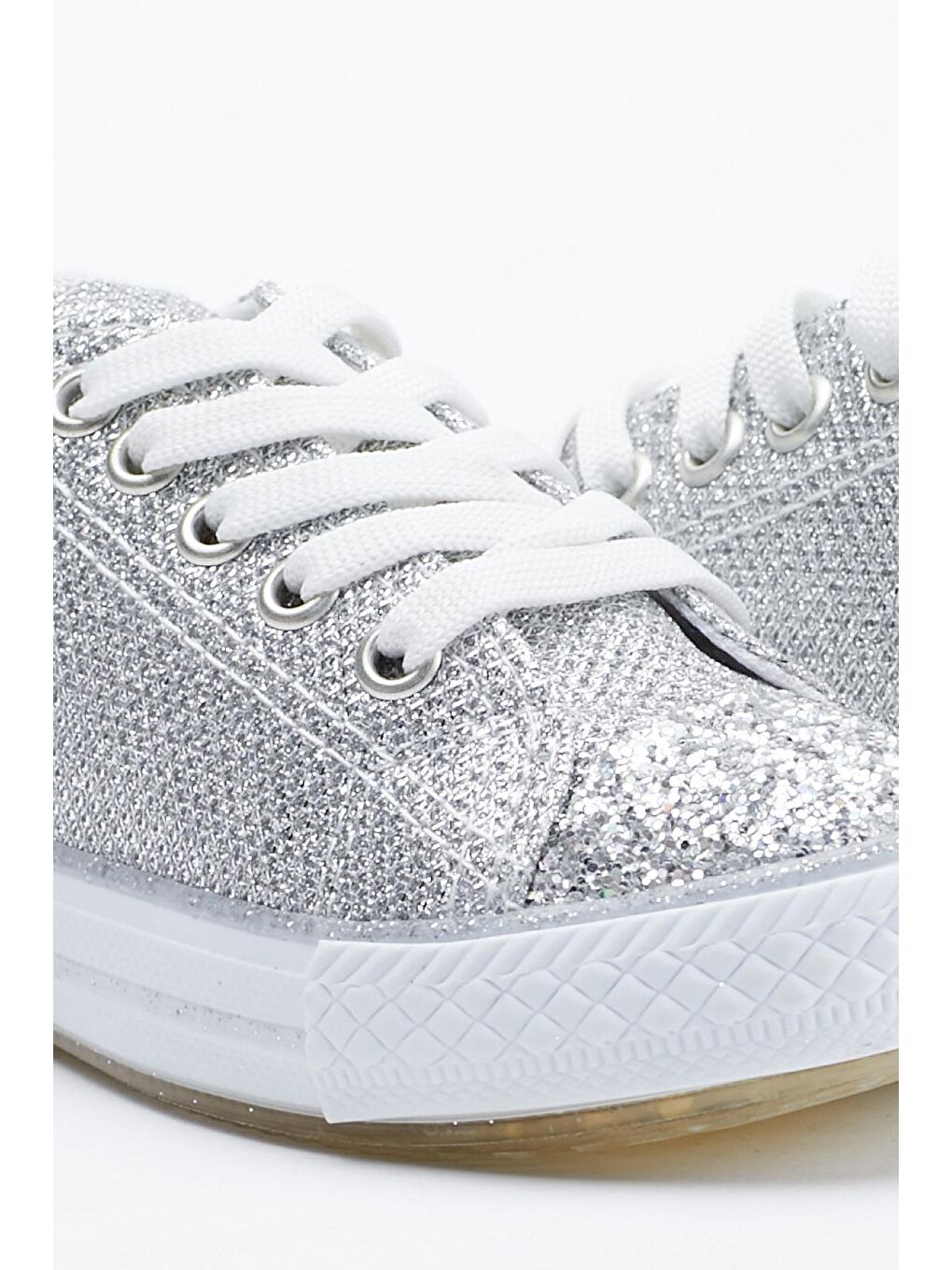 Gri Çocuk Unisex Gümüş Işıklı Spor Ayakkabı Tb998-1