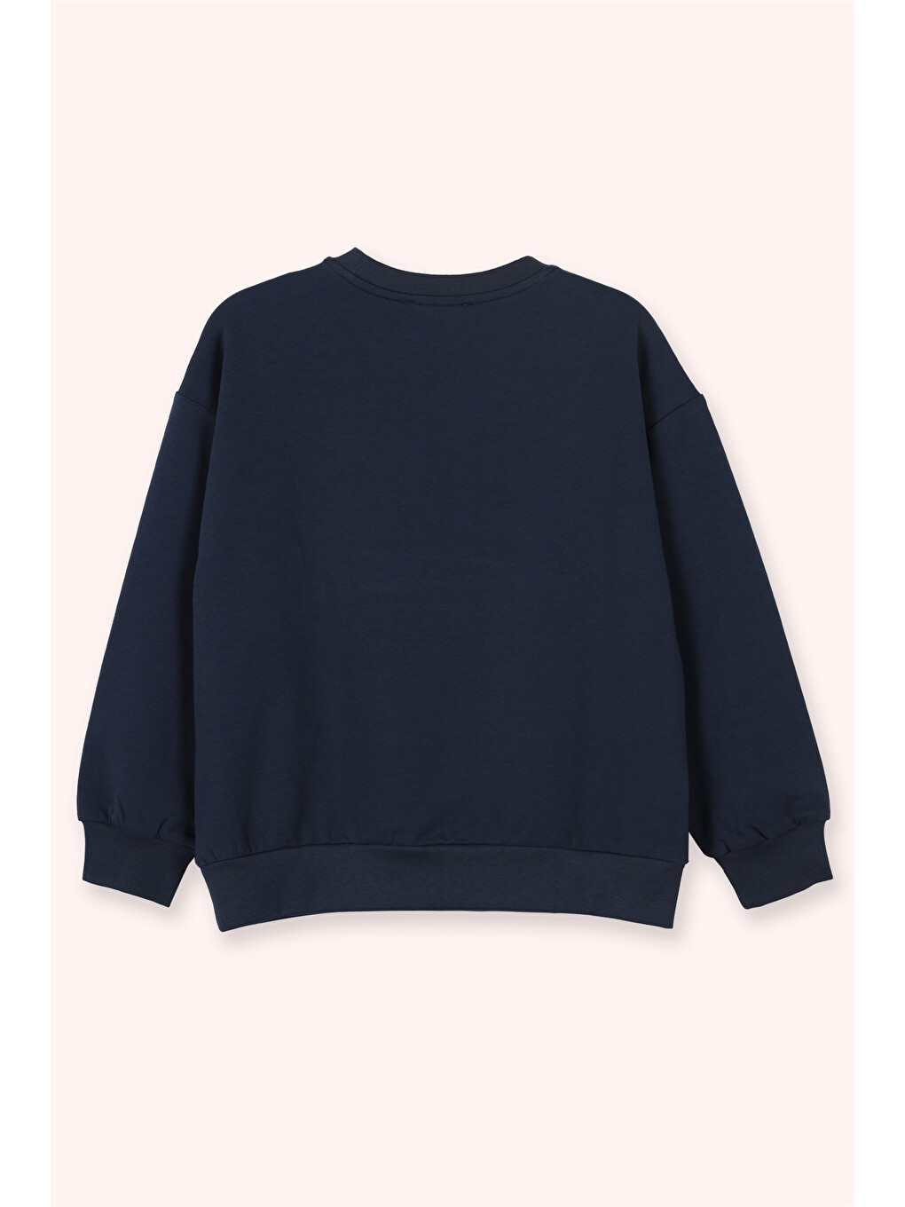 Kız Çocuk Çiçek Aplike Detaylı Sweatshirt Lacivert-1