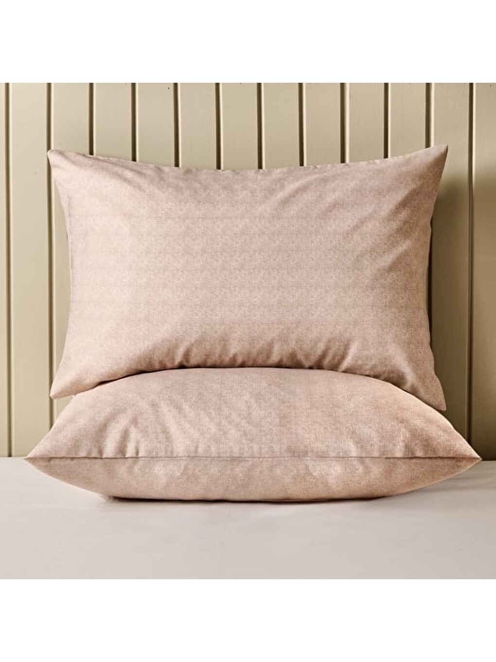 Soft Tanura Kolay Ütülenir 2'li Yastık Kılıfı - Bej - 50x70 cm-1