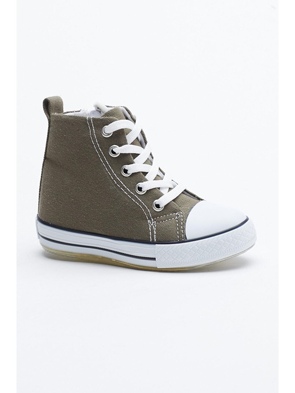 Çocuk Unisex Haki Işıklı Spor Ayakkabı Uzun Tb999