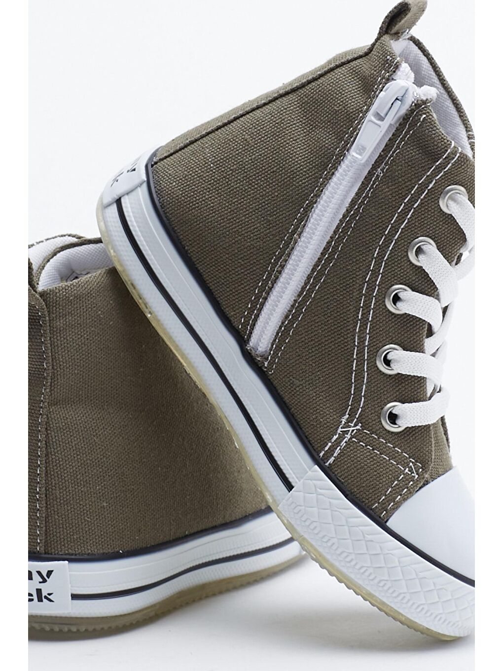 Çocuk Unisex Haki Işıklı Spor Ayakkabı Uzun Tb999-2