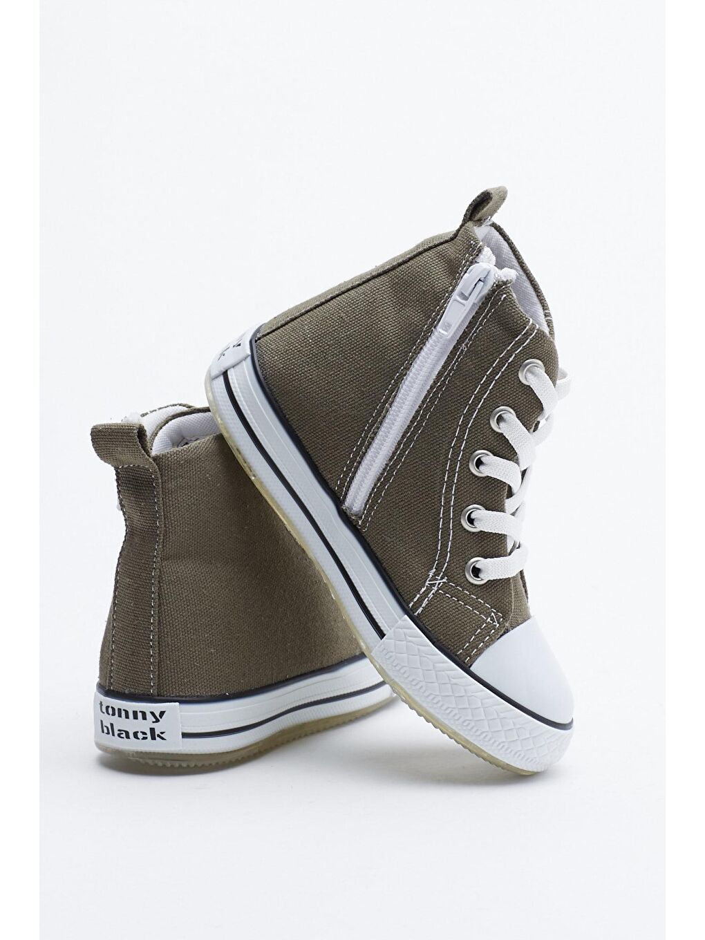 Çocuk Unisex Haki Işıklı Spor Ayakkabı Uzun Tb999-3