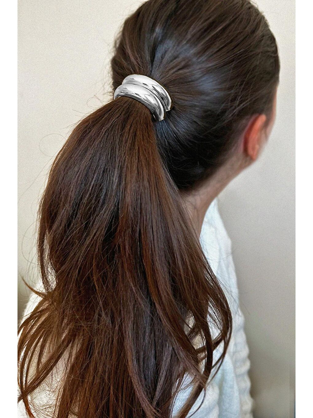 Gri İki Görünümlü Metal At Kuyruğu Tokası-4