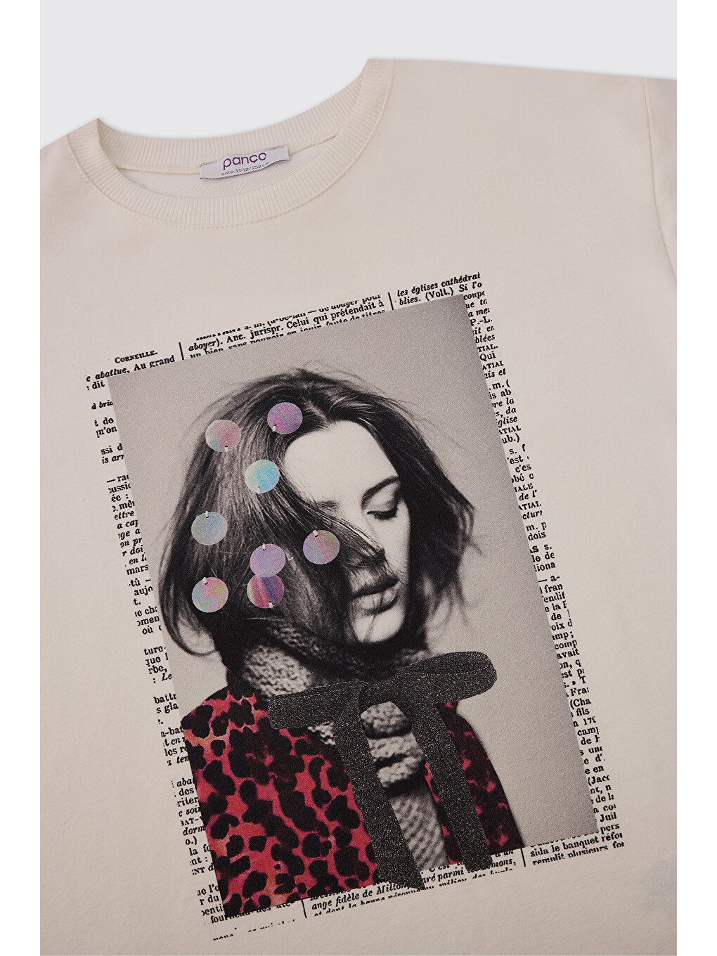 Kız Çocuk Ekru Sweatshirt-2