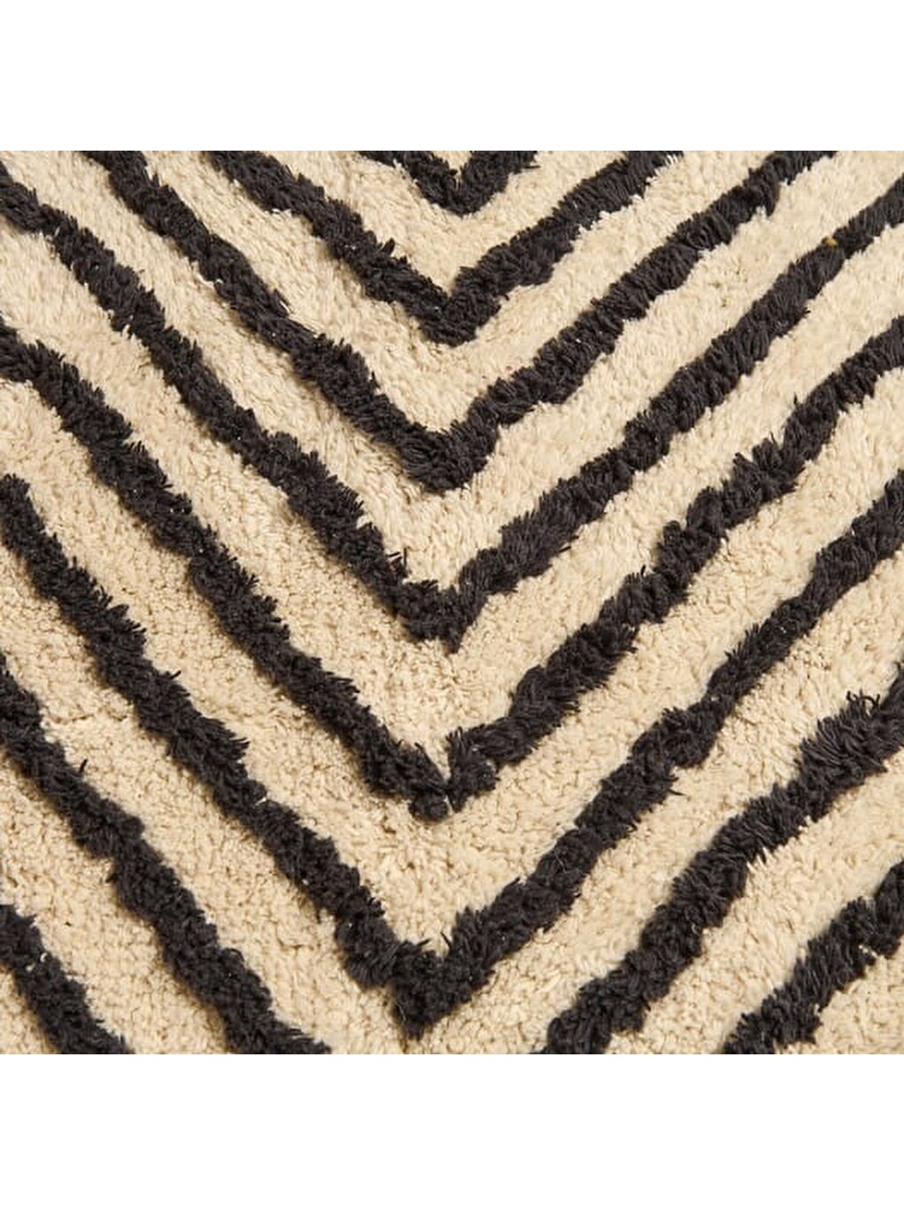 Gri Soft Tufting Nora Banyo Paspası - Ekru / Antrasit - 60x90 Cm-2