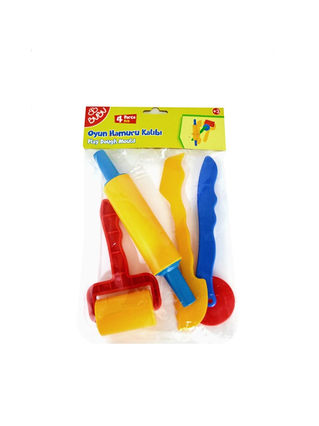 4 Parça Büyük Merdaneli Oyun Hamuru Kalıbı HK0012