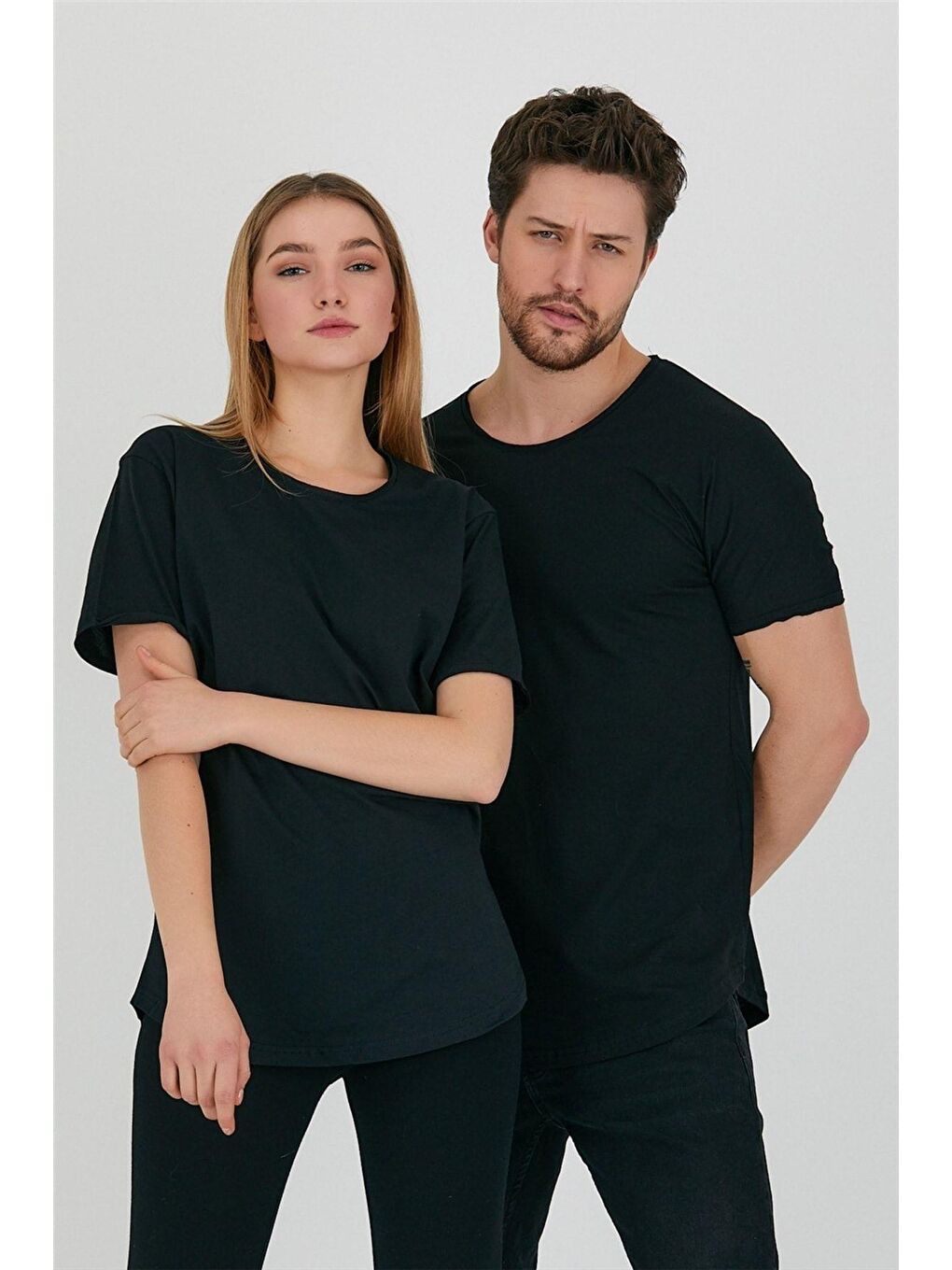 Tarz Cool Siyah Unisex  Salaş Tişört