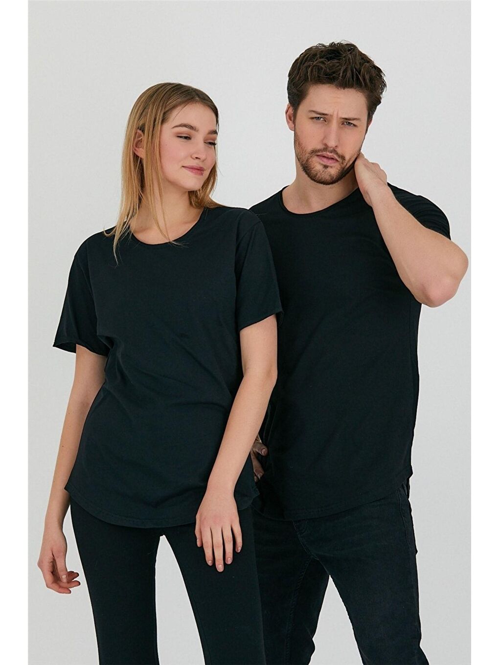 Tarz Cool Siyah Unisex  Salaş Tişört - 1