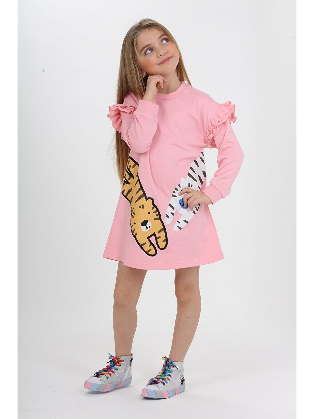 Runaway Tigers Pembe Kız Çocuk Elbise LP-23WIN-047-1