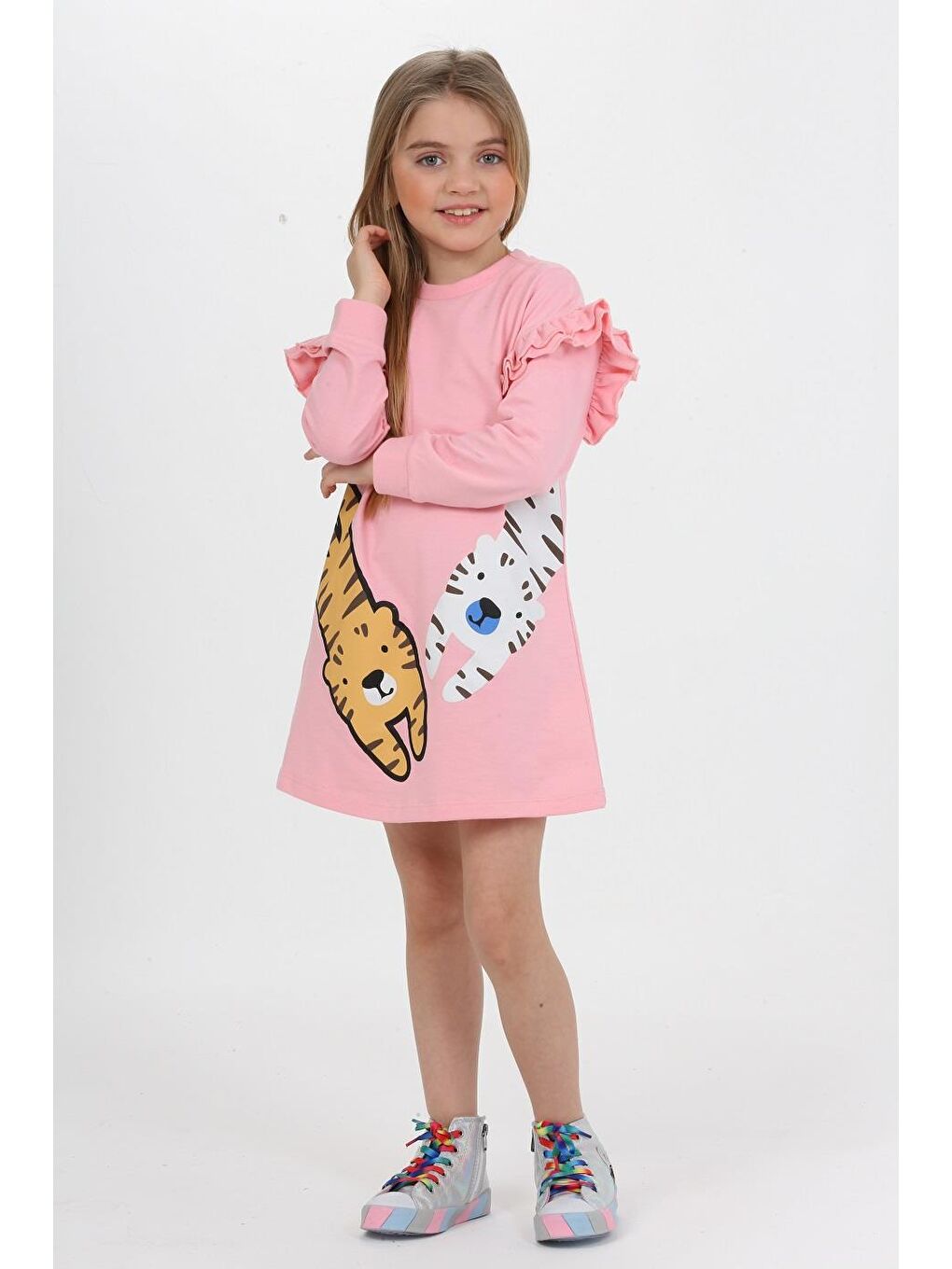 Runaway Tigers Pembe Kız Çocuk Elbise LP-23WIN-047-4