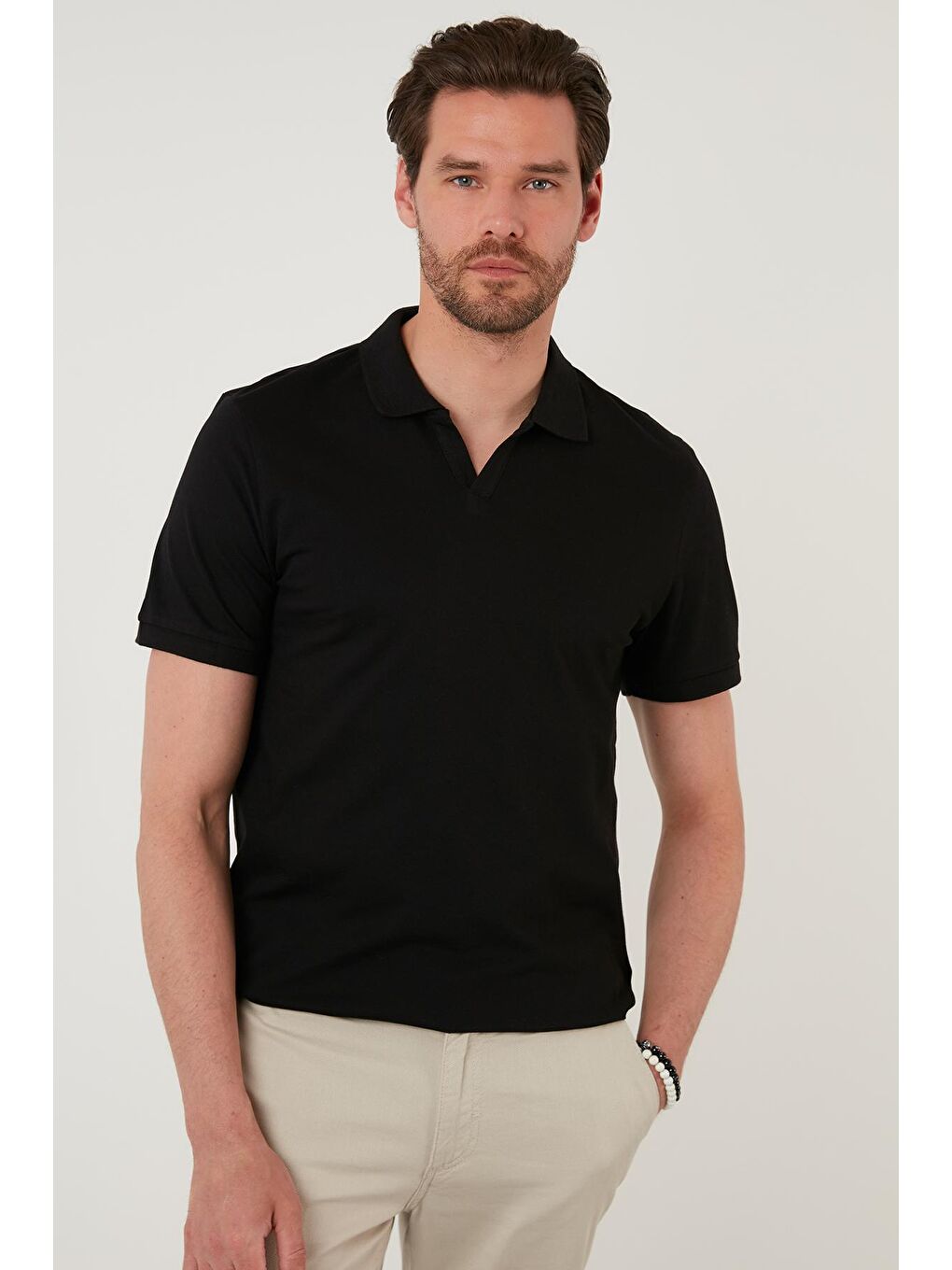 Buratti Siyah Slim Fit Pamuklu Polo T Shirt 5902141 - 5