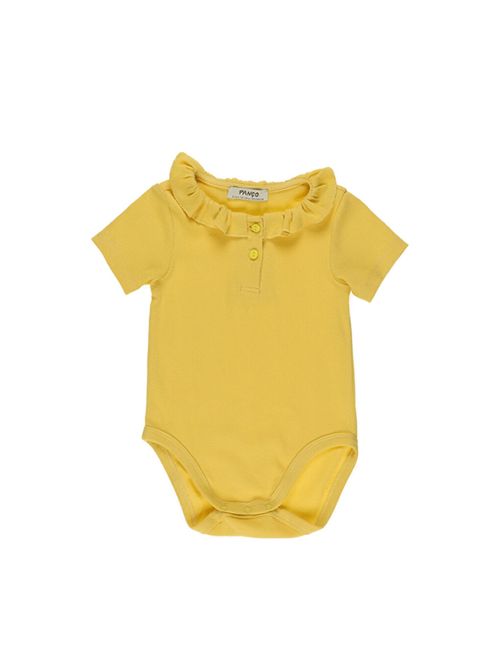 Sarı Kız Çocuk Kısa Kollu Body