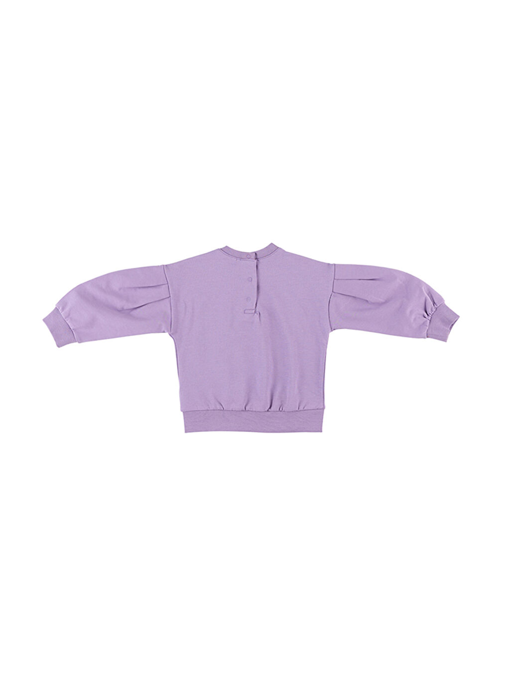 Panço Mor Kız Çocuk Baskı Detaylı Sweatshirt - 1