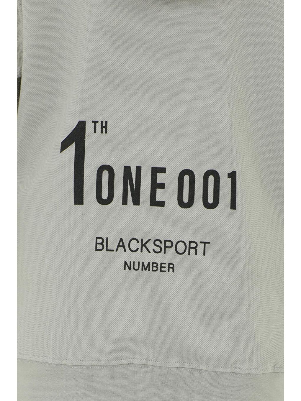 Gri Kapüşonlu Baskı Detaylı Pike Kumaştan Erkek Çocuk Eşofman Takımı-6