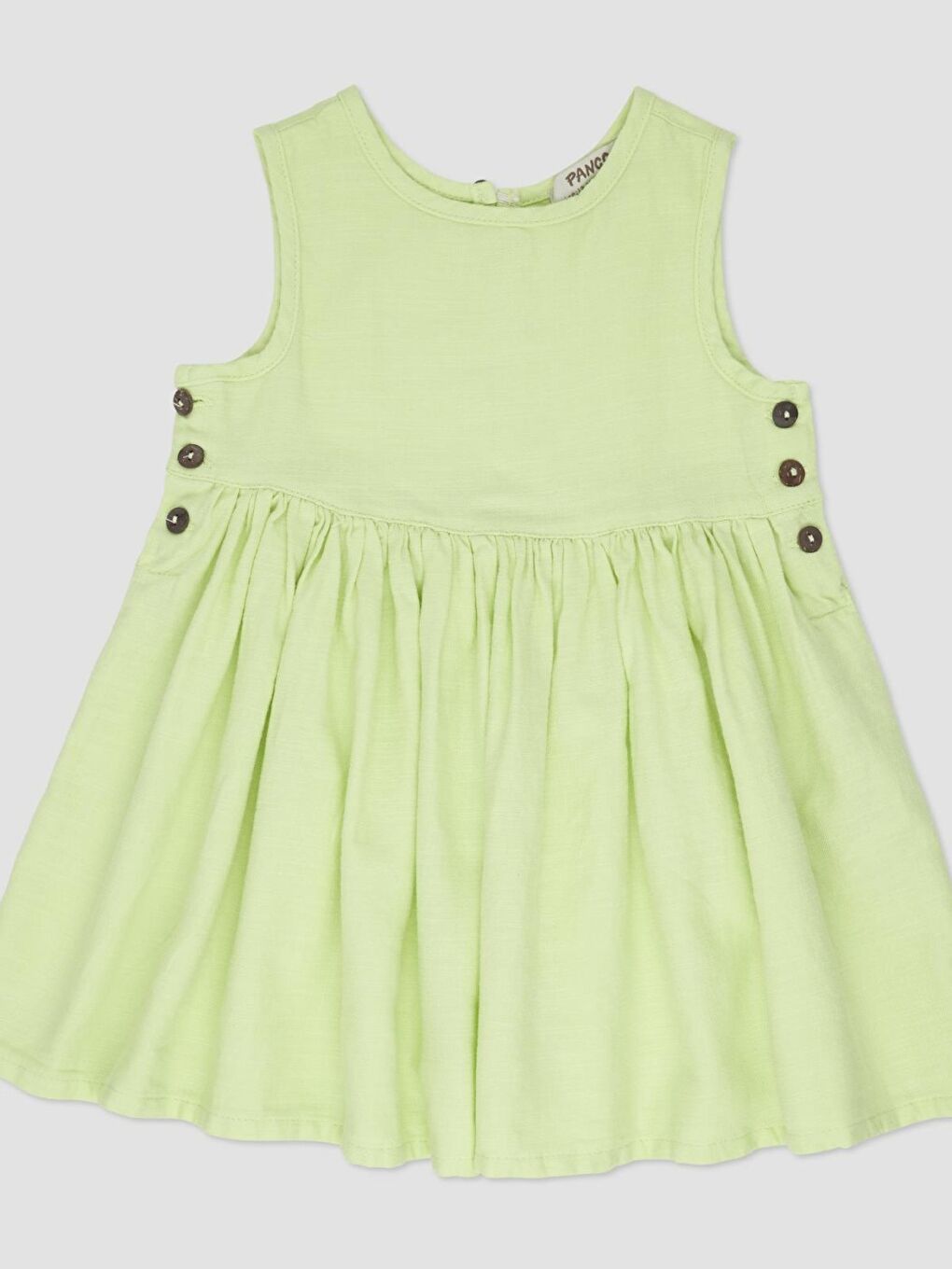 Yeşil Kız Bebek  Eteği Volanlı Elbise