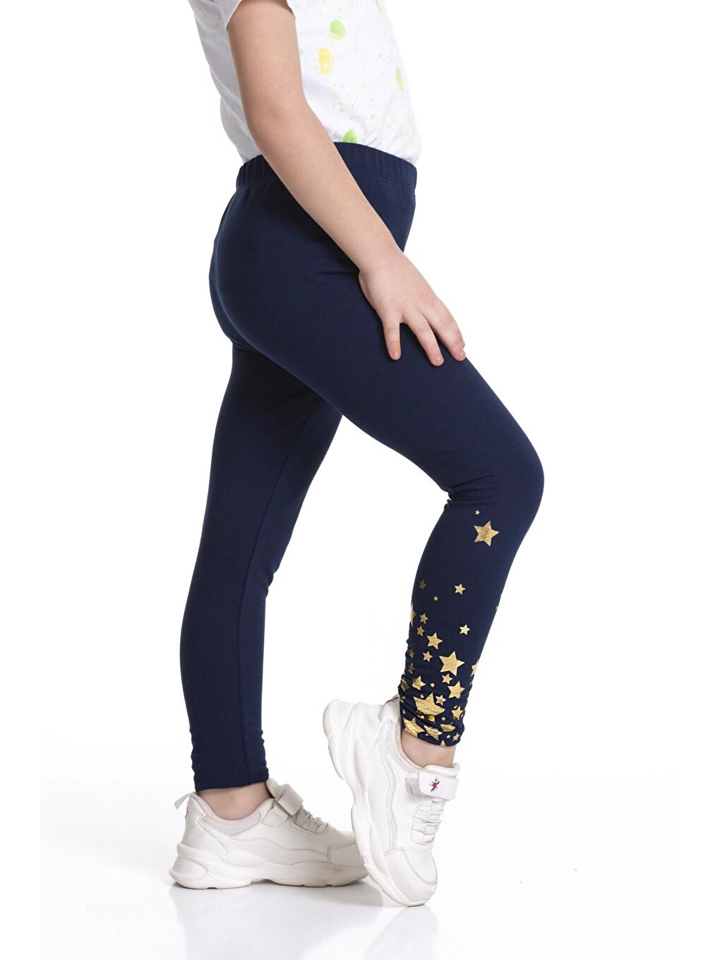 Lacivert Yıldız Baskılı 2'li Tayt 54878-2