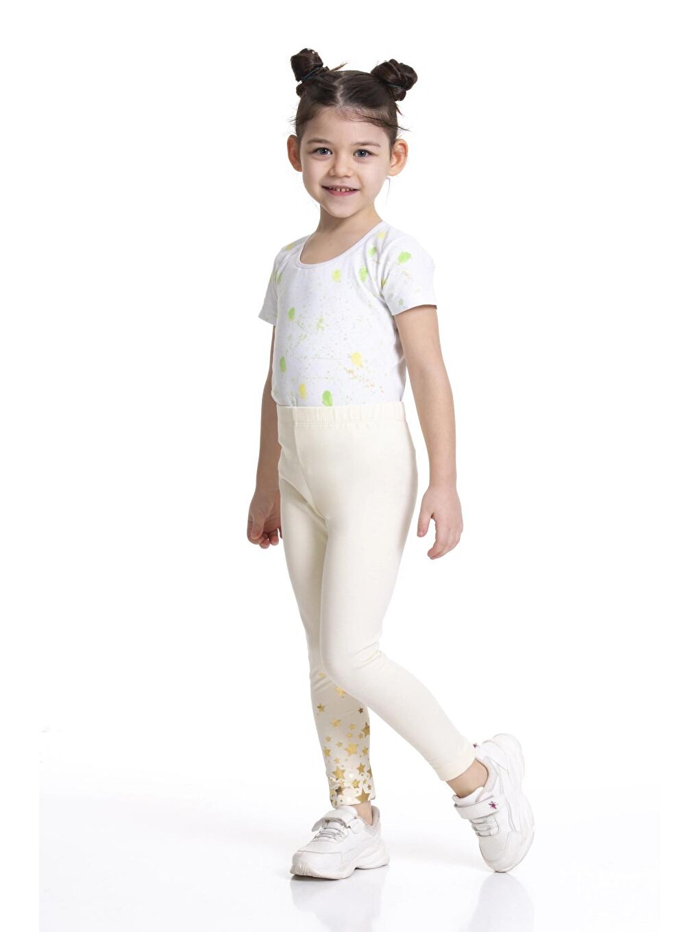 Lacivert Yıldız Baskılı 2'li Tayt 54878-3