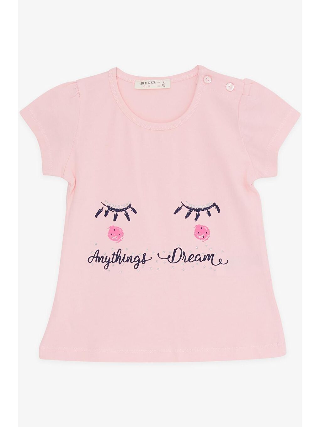 Kız Çocuk Kapri Taytlı Takım Rüya Temalı Pembe (1-4 Yaş)-3