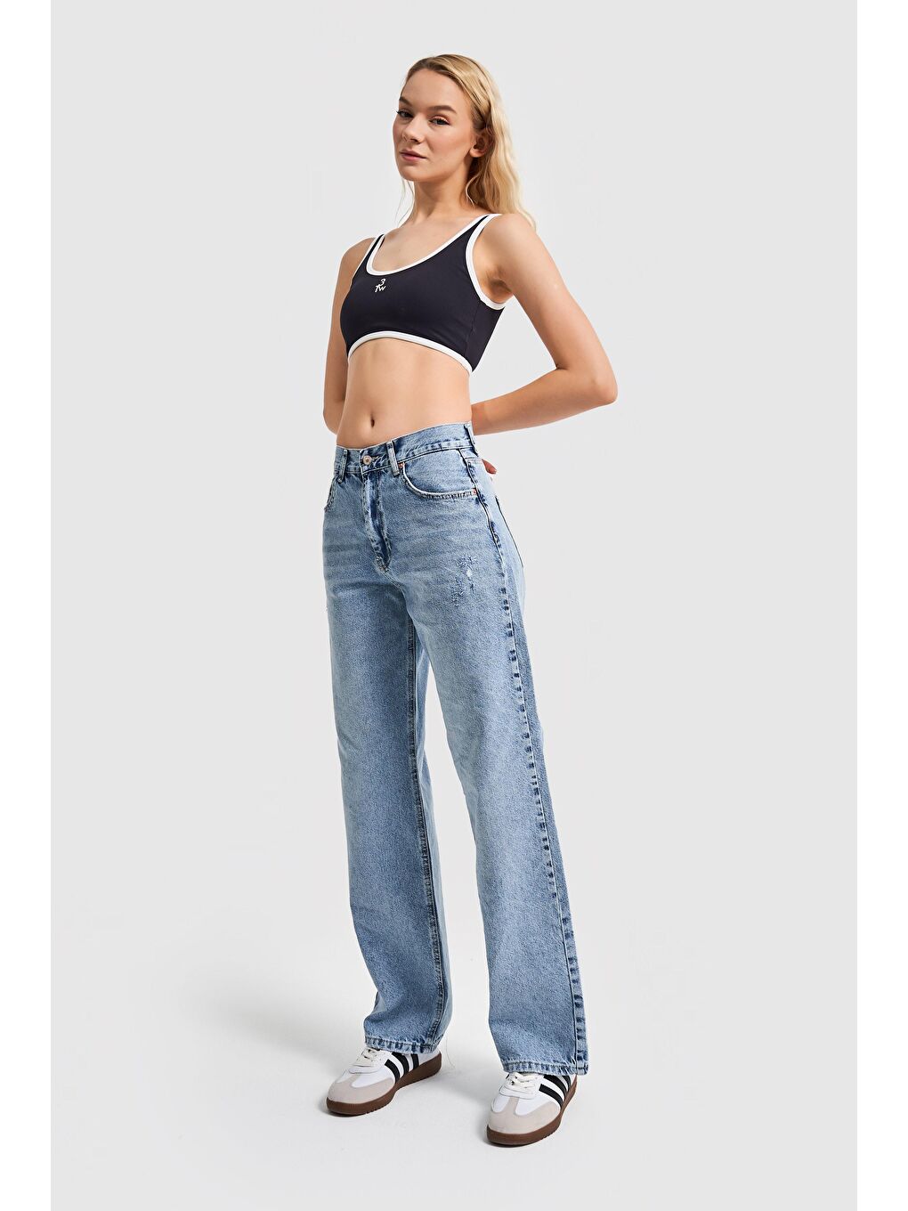 Mavi Kadın Snow jean Rengi Lazer Detaylı Loose Fit Denim-1