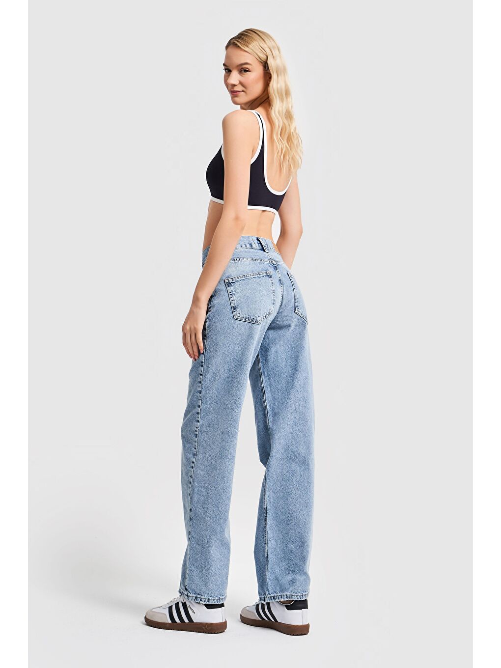 Mavi Kadın Snow jean Rengi Lazer Detaylı Loose Fit Denim-3