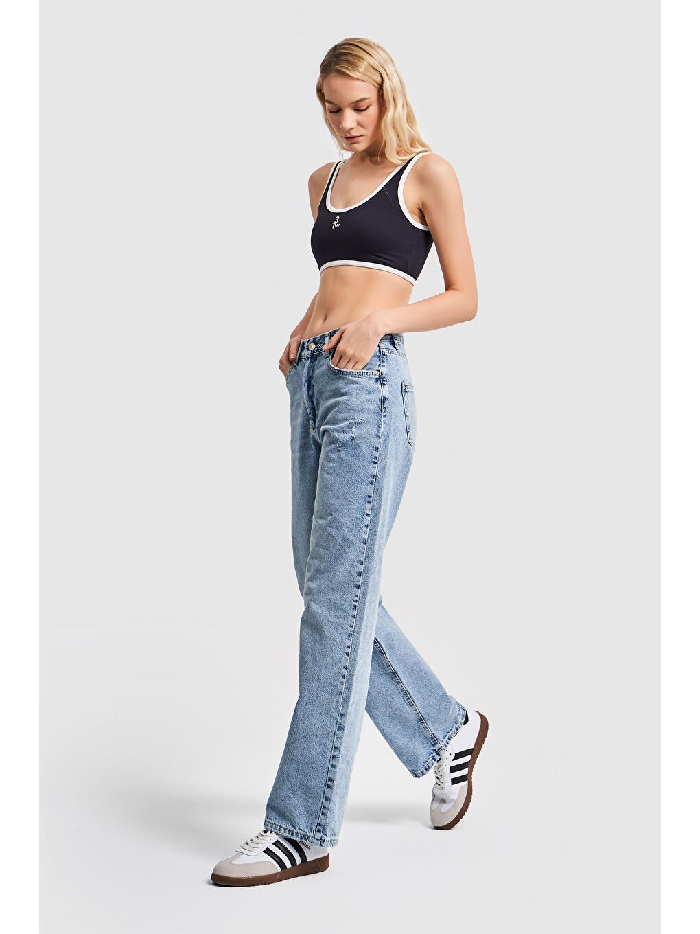 Mavi Kadın Snow jean Rengi Lazer Detaylı Loose Fit Denim-4