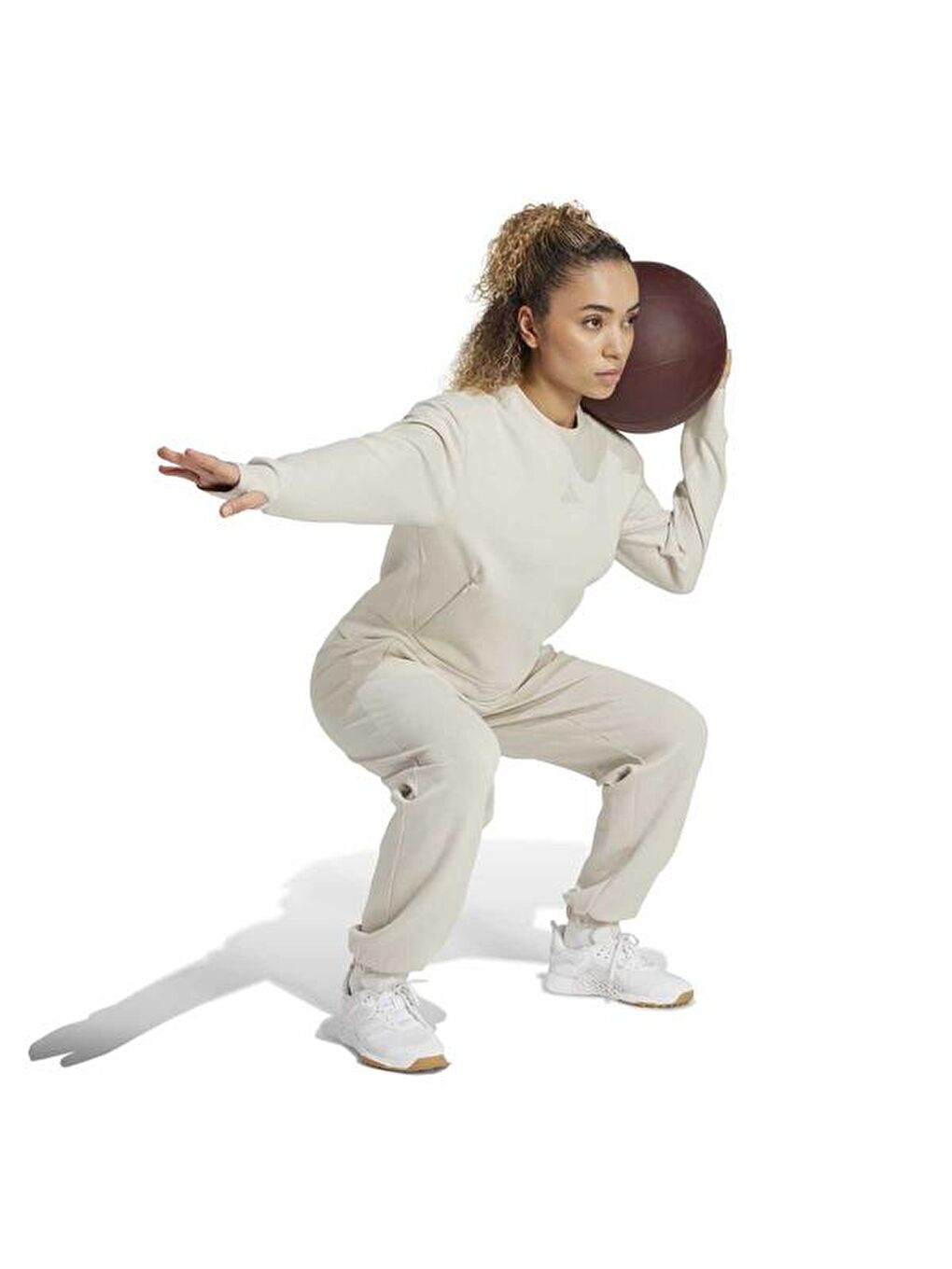 Designed For Training Knit Kadın Bej Eşofman Altı-1