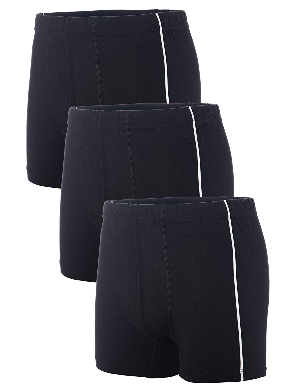 Erkek Bambu Esnek Siyah Boxer 3'lü 413S