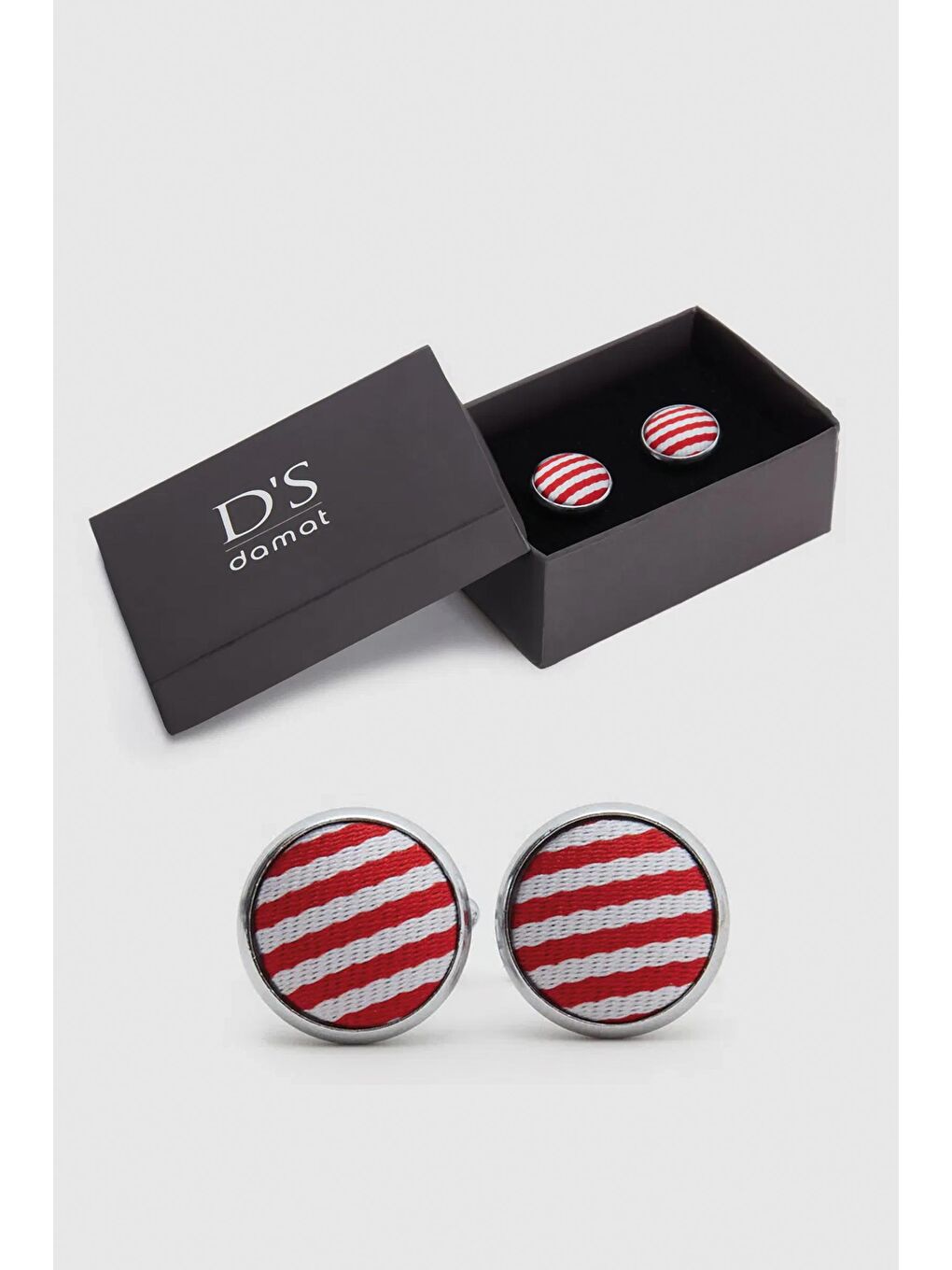 Kırmızı Beyaz Renk Kol Düğmesi-4