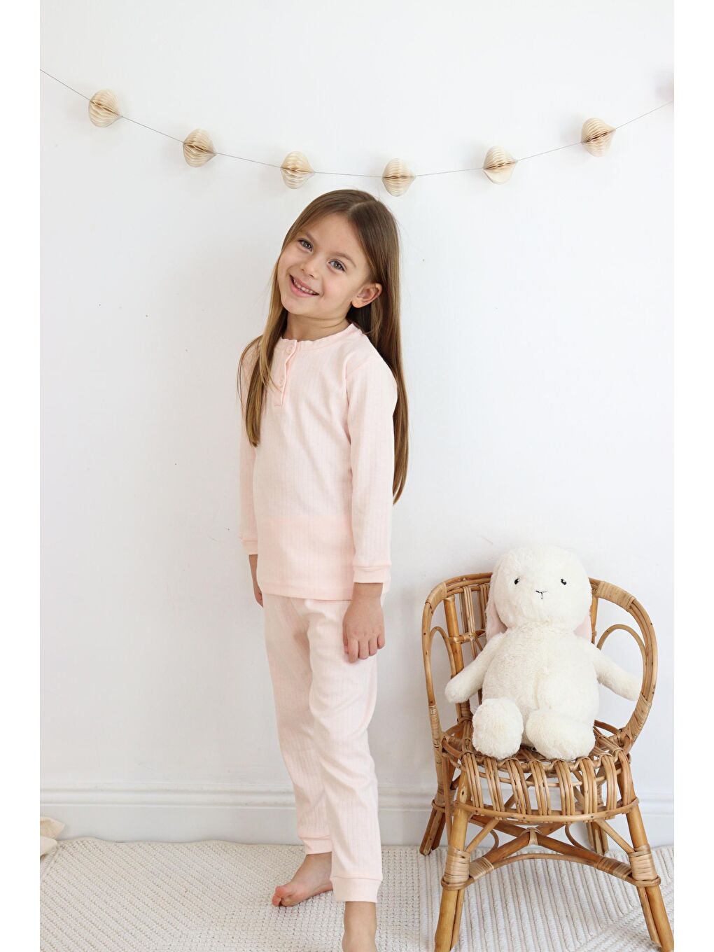 Harika KIDS Somon Kız-Erkek (Unisex) Çocuk İnterlok  Kumaş Orta Kalınlıkta  Pamuklu Pijama Takımı - 2