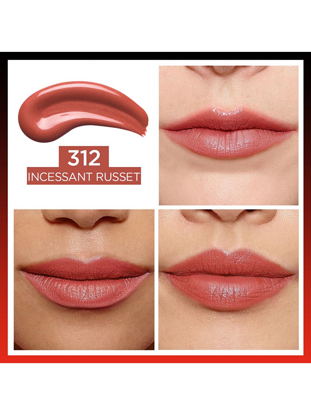 L'Oreal Paris Turuncu Infaillible 2-Step 24 Saat Kalıcı Likit Ruj & Balm - 312 Incessant Russet - 3