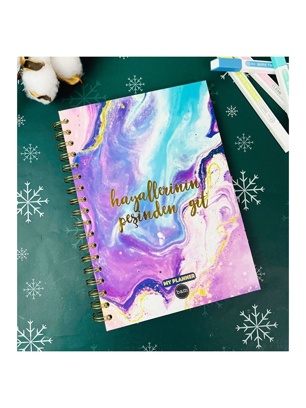 Hayallerinin Peşinden Git Tasarımlı Konuşan Ajanda