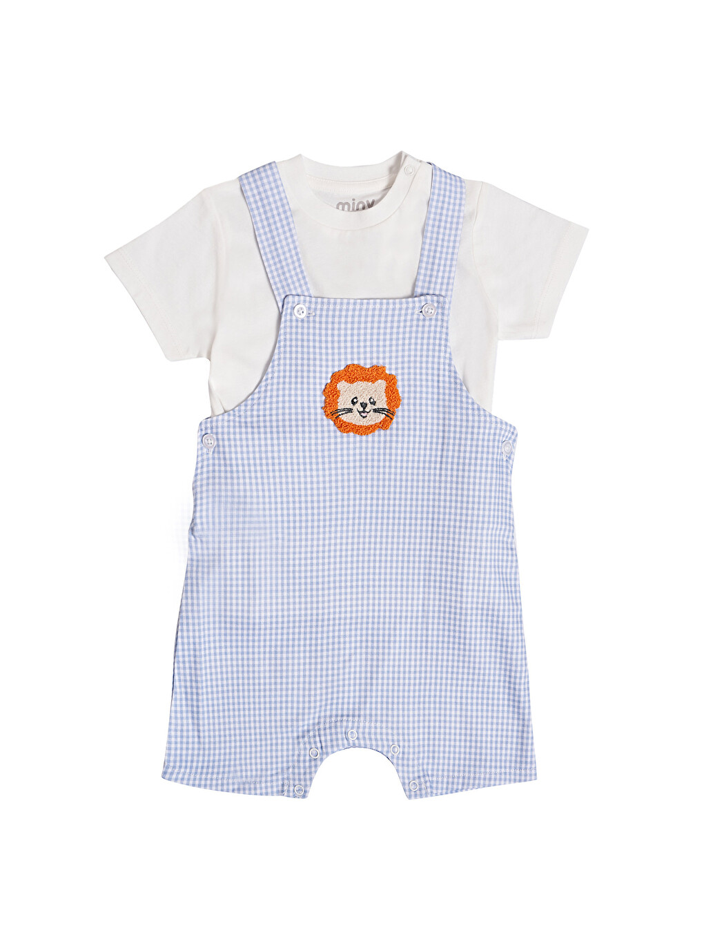 Karışık Pötikareli Erkek Bebek Tulum İkili Set-3