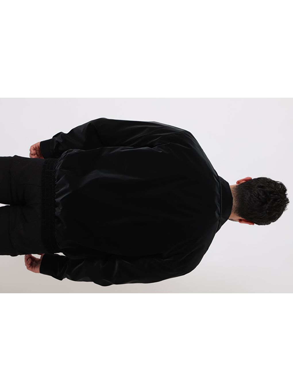 Siyah Yakalı Bel Lastikli Nova Mevsimlik Yağlı Görünümlü Mont BL 1811_60326-1