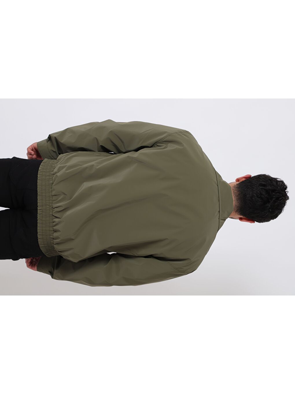 Haki Yakalı Bel Lastikli Nova Mevsimlik Mont BL 1811_60326-2