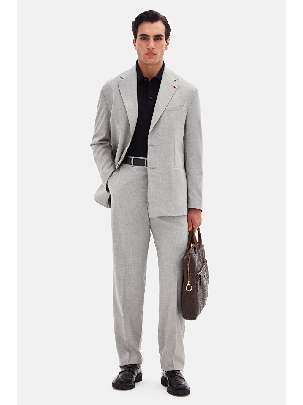 Bej Relaxed Taş Takim Elbise