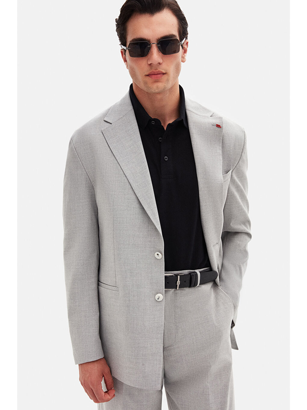 Bej Relaxed Taş Takim Elbise-3