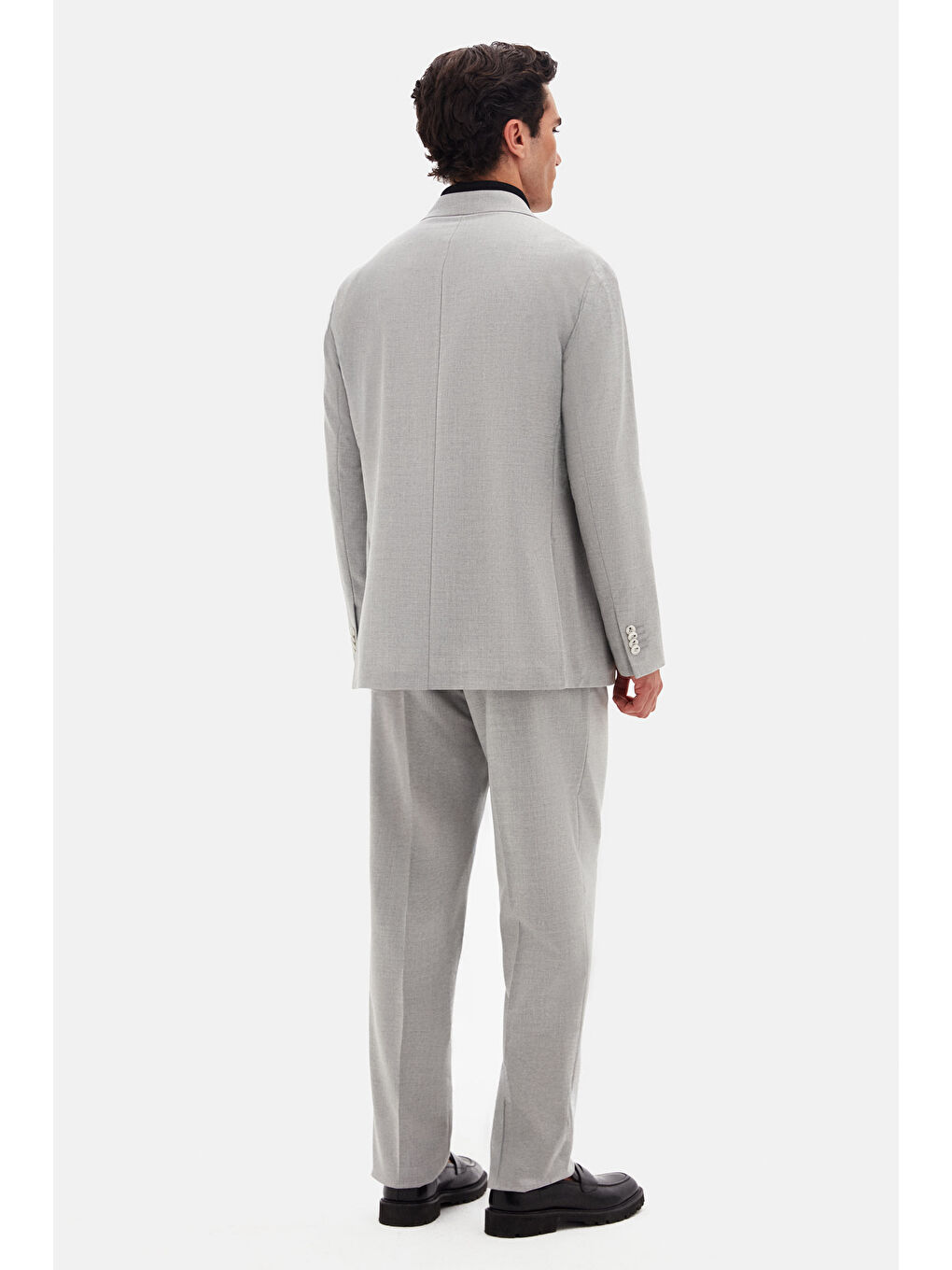 Bej Relaxed Taş Takim Elbise-6